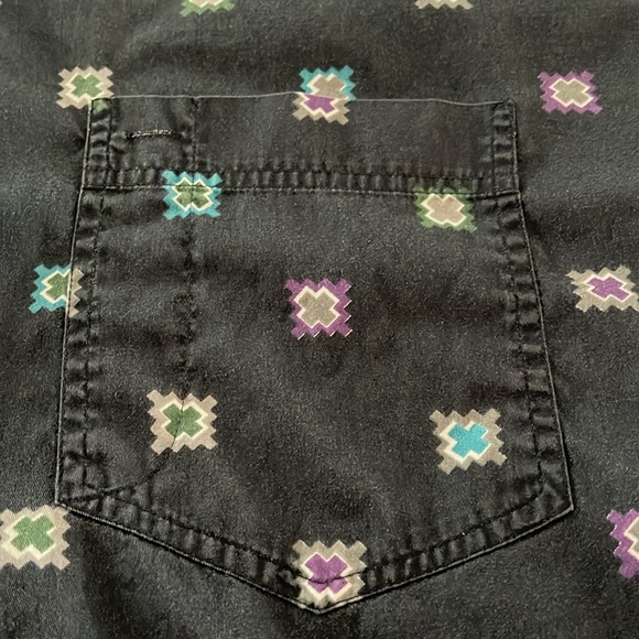 Vintage short sleeve pattern shirt Ms Large - Picture 4 of 11